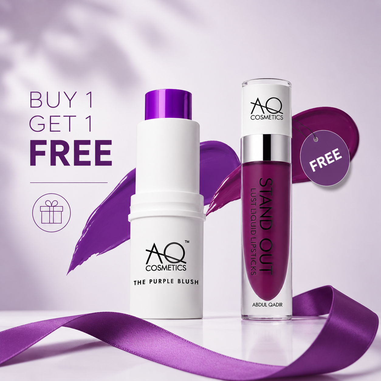 Buy Purple blush Get Purple lipstick free
